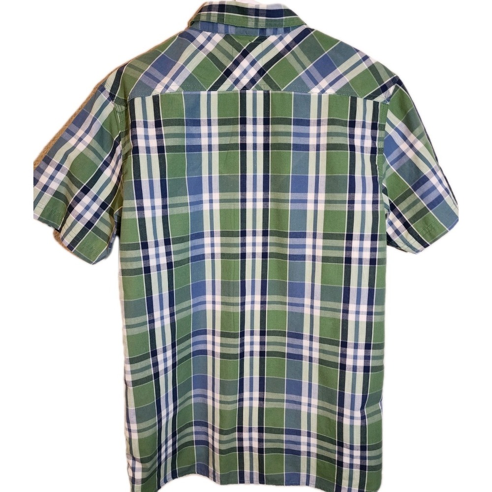Levi's Mens Shirt, Size S, Green Plaid, Button Down, Short Sleeve, Cotton - Picture 2 of 7